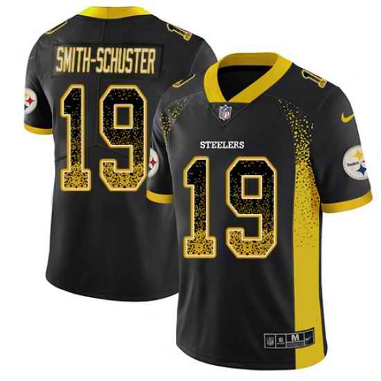 Nike Steelers 19 JuJu Smith Schuster Black Team Color Men s Limited Jersey